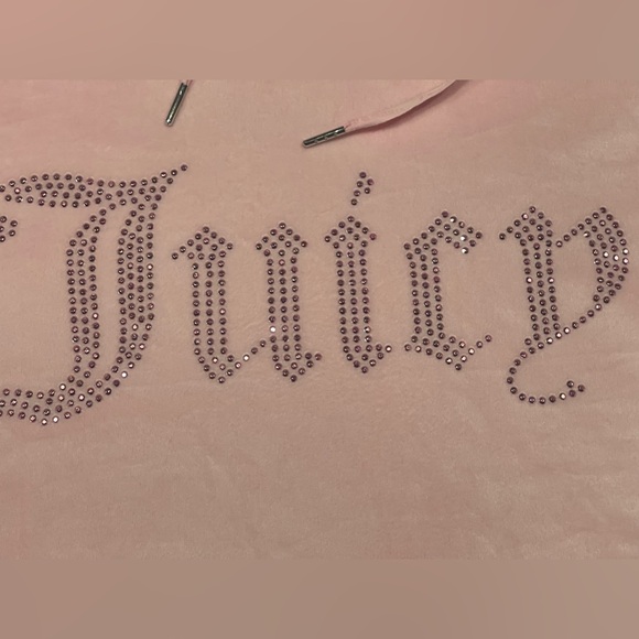 🌸✨Juicy Couture Crop Top Baby Pink Hoodie Size L NWT🌸✨ - Picture 3 of 11